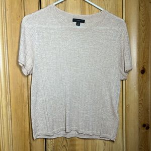 Jcrew tan/beige silk & cashmere sweater shirt